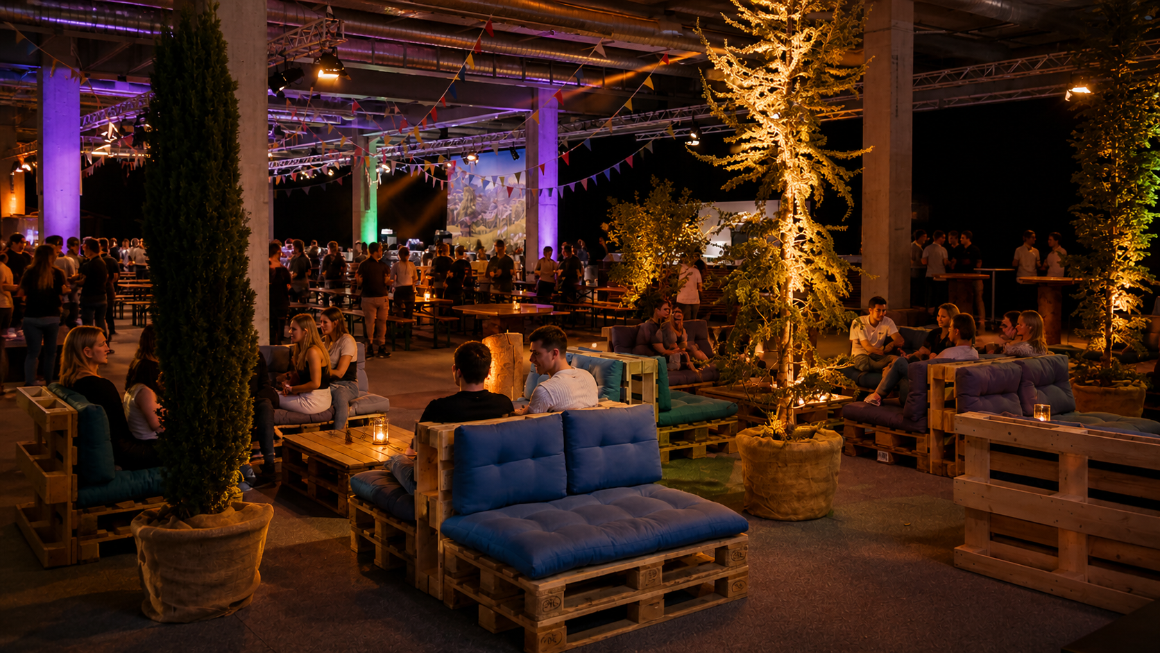 Palettenlounge an der Olma Messe St. Gallen 2022